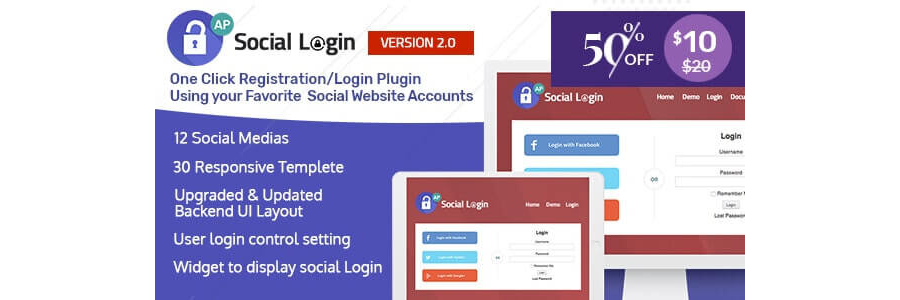 Social Login WordPress Plugin v2.0.5